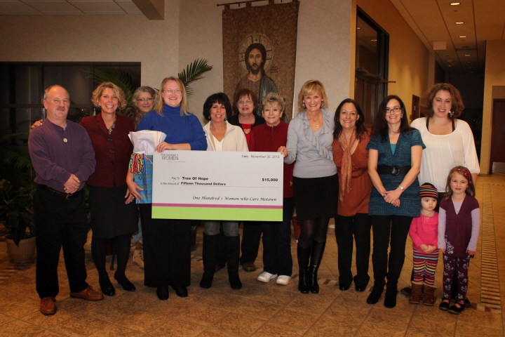 Tree of Hope Received $15,000 grant from One Hundred + Women Who